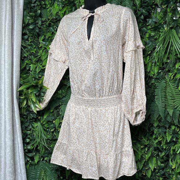 CHARLIE HOLIDAY ANTHROPOLOGIE Dress‎ Women 4 Orange Floral Boho Cottage 2803 - Picture 9 of 11